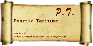 Pasztir Tacitusz névjegykártya